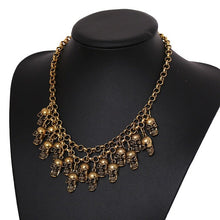 Load image into Gallery viewer, 2019 Fashion Rock Punk Skull Necklaces &amp; Pendants Statement Collares Necklace Vintage Pirate Skeleton Women Jewelry