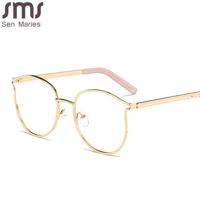Montature per occhiali Cat Eye da donna per donna Montatura in metallo Occhiali da vista Occhiali da computer Occhiali da vista vintage UV400
