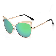 Load image into Gallery viewer, Ladies Cat Eye Sunglasses Women Sun glasses Alloy Frame UV400 Protection Brand Designer Retro Cat eye Glasses