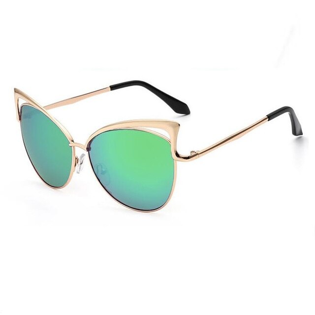 Ladies Cat Eye Sunglasses Women Sun glasses Alloy Frame UV400 Protection Brand Designer Retro Cat eye Glasses