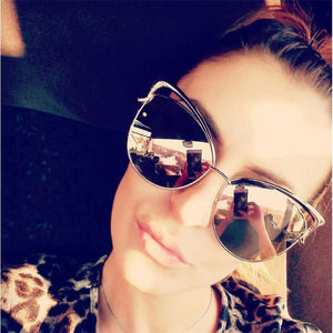 Ladies Cat Eye Sunglasses Women Sun glasses Alloy Frame UV400 Protection Brand Designer Retro Cat eye Glasses