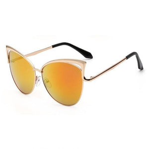 Ladies Cat Eye Sunglasses Women Sun glasses Alloy Frame UV400 Protection Brand Designer Retro Cat eye Glasses