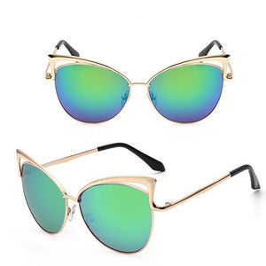 Ladies Cat Eye Sunglasses Women Sun glasses Alloy Frame UV400 Protection Brand Designer Retro Cat eye Glasses