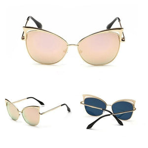 Ladies Cat Eye Sunglasses Women Sun glasses Alloy Frame UV400 Protection Brand Designer Retro Cat eye Glasses