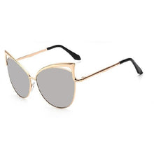 Load image into Gallery viewer, Ladies Cat Eye Sunglasses Women Sun glasses Alloy Frame UV400 Protection Brand Designer Retro Cat eye Glasses