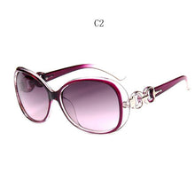 Load image into Gallery viewer, Ladies Classic Sunglasses Crystal Texture Sun Glasses Gradient Lens Retro Eyewear Outdoor Sunglasses UV400 Oculos Sol Feminino