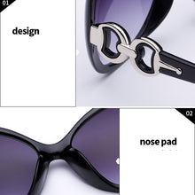 Load image into Gallery viewer, Ladies Classic Sunglasses Crystal Texture Sun Glasses Gradient Lens Retro Eyewear Outdoor Sunglasses UV400 Oculos Sol Feminino