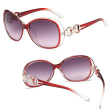 Load image into Gallery viewer, Ladies Classic Sunglasses Crystal Texture Sun Glasses Gradient Lens Retro Eyewear Outdoor Sunglasses UV400 Oculos Sol Feminino
