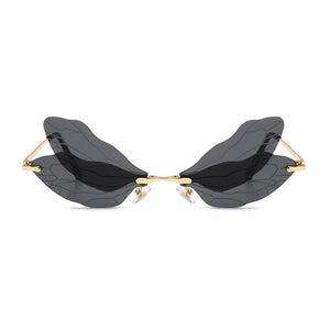 Ladies Frameless Eyeglasses Dragonfly Wing Shaped Vintage Sunglasses