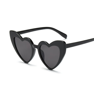 Ladies Heart Shaped Sunglasses Plastic Women Brand Designer Rimless LOVE Clear Ocean Lenses Sun Glasses Oculos