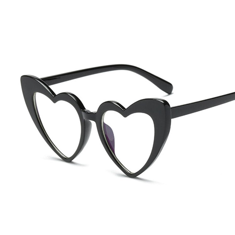 Ladies Heart Shaped Sunglasses Plastic Women Brand Designer Rimless LOVE Clear Ocean Lenses Sun Glasses Oculos