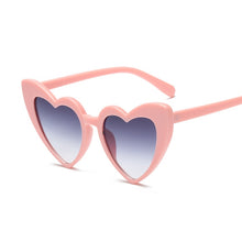 Load image into Gallery viewer, Ladies Heart Shaped Sunglasses Plastic Women Brand Designer Rimless LOVE Clear Ocean Lenses Sun Glasses Oculos