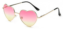 Load image into Gallery viewer, Ladies Heart Shaped Sunglasses metal Women Brand Designer Fashion Rimless LOVE Clear Ocean Lenses Sun Glasses Oculos UV400