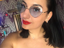 Load image into Gallery viewer, Ladies Heart Shaped Sunglasses metal Women Brand Designer Fashion Rimless LOVE Clear Ocean Lenses Sun Glasses Oculos UV400