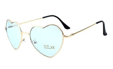 Load image into Gallery viewer, Ladies Heart Shaped Sunglasses metal Women Brand Designer Fashion Rimless LOVE Clear Ocean Lenses Sun Glasses Oculos UV400
