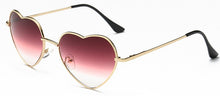 Load image into Gallery viewer, Ladies Heart Shaped Sunglasses metal Women Brand Designer Fashion Rimless LOVE Clear Ocean Lenses Sun Glasses Oculos UV400