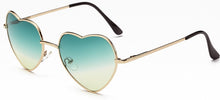 Load image into Gallery viewer, Ladies Heart Shaped Sunglasses metal Women Brand Designer Fashion Rimless LOVE Clear Ocean Lenses Sun Glasses Oculos UV400