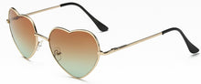 Load image into Gallery viewer, Ladies Heart Shaped Sunglasses metal Women Brand Designer Fashion Rimless LOVE Clear Ocean Lenses Sun Glasses Oculos UV400
