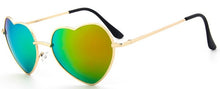 Load image into Gallery viewer, Ladies Heart Shaped Sunglasses metal Women Brand Designer Fashion Rimless LOVE Clear Ocean Lenses Sun Glasses Oculos UV400