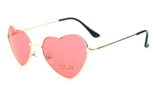 Load image into Gallery viewer, Ladies Heart Shaped Sunglasses metal Women Brand Designer Fashion Rimless LOVE Clear Ocean Lenses Sun Glasses Oculos UV400