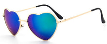 Load image into Gallery viewer, Ladies Heart Shaped Sunglasses metal Women Brand Designer Fashion Rimless LOVE Clear Ocean Lenses Sun Glasses Oculos UV400