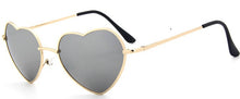 Load image into Gallery viewer, Ladies Heart Shaped Sunglasses metal Women Brand Designer Fashion Rimless LOVE Clear Ocean Lenses Sun Glasses Oculos UV400