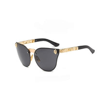 Carica l&#39;immagine nel visualizzatore di Gallery, Ladies Men&#39;s  Skull Skull Gothic Sunglasses Oversized Frame Metal Sunglasses