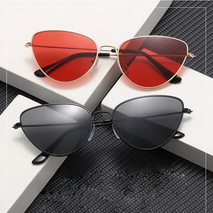 Ladies Metal Cat Eye Sunglasses Trendy Personality Ocean Film Sunglasses Gafas De Sol Cat Eye Para Mujer