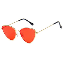 Carica l&#39;immagine nel visualizzatore di Gallery, Ladies Metal Cat Eye Sunglasses Trendy Personality Ocean Film Sunglasses Gafas De Sol Cat Eye Para Mujer