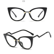 Load image into Gallery viewer, Ladies Optical Sexy Cat Eye Glasses Frames Women Brand Designer Eyeglasses Clear Lens Eyewear UV400