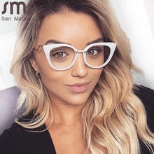 Load image into Gallery viewer, Ladies Optical Sexy Cat Eye Glasses Frames Women Brand Designer Eyeglasses Clear Lens Eyewear UV400