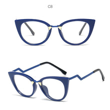 Carica l&#39;immagine nel visualizzatore di Gallery, Ladies Optical Sexy Cat Eye Glasses Frames Women Brand Designer Eyeglasses Clear Lens Eyewear UV400
