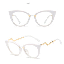Carica l&#39;immagine nel visualizzatore di Gallery, Ladies Optical Sexy Cat Eye Glasses Frames Women Brand Designer Eyeglasses Clear Lens Eyewear UV400