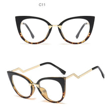 Carica l&#39;immagine nel visualizzatore di Gallery, Ladies Optical Sexy Cat Eye Glasses Frames Women Brand Designer Eyeglasses Clear Lens Eyewear UV400