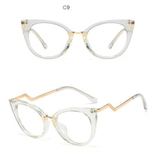 Load image into Gallery viewer, Ladies Optical Sexy Cat Eye Glasses Frames Women Brand Designer Eyeglasses Clear Lens Eyewear UV400