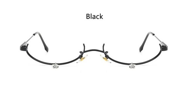 Ladies Oval Makeup Decoration Glasses Waterdrop Pendant Eyeglasses Frame Women Female Metal Glasses Without Lenses