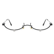 Load image into Gallery viewer, Ladies Oval Makeup Decoration Glasses Waterdrop Pendant Eyeglasses Frame Women Female Metal Glasses Without Lenses