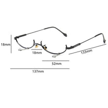 Load image into Gallery viewer, Ladies Oval Makeup Decoration Glasses Waterdrop Pendant Eyeglasses Frame Women Female Metal Glasses Without Lenses