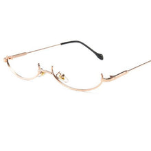 Load image into Gallery viewer, Ladies Oval Makeup Decoration Glasses Waterdrop Pendant Eyeglasses Frame Women Female Metal Glasses Without Lenses