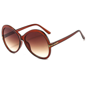 Occhiali da sole rotondi oversize cat-eye da donna Occhiali da sole retrò sfumati 2023 da donna Occhiali da sole con montatura grande a forma di T per uomo e donna 