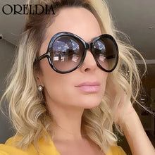 Load image into Gallery viewer, Ladies Oversized Round Cat Eye Sunglasses Ladies 2023 Retro Gradient Sunglasses Men And Women T-Shaped Big Frame Sunglasses