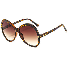 Carica l&#39;immagine nel visualizzatore di Gallery, Occhiali da sole rotondi oversize cat-eye da donna Occhiali da sole retrò sfumati 2023 da donna Occhiali da sole con montatura grande a forma di T per uomo e donna 