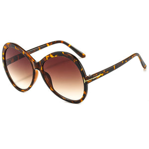 Occhiali da sole rotondi oversize cat-eye da donna Occhiali da sole retrò sfumati 2023 da donna Occhiali da sole con montatura grande a forma di T per uomo e donna 