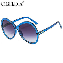 Carica l&#39;immagine nel visualizzatore di Gallery, Occhiali da sole rotondi oversize cat-eye da donna Occhiali da sole retrò sfumati 2023 da donna Occhiali da sole con montatura grande a forma di T per uomo e donna 