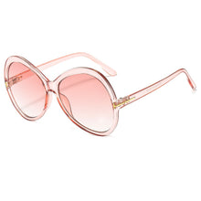 Carica l&#39;immagine nel visualizzatore di Gallery, Occhiali da sole rotondi oversize cat-eye da donna Occhiali da sole retrò sfumati 2023 da donna Occhiali da sole con montatura grande a forma di T per uomo e donna 