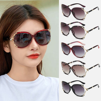 Ladies Polarized Sunglasses Elegant Big Frame Toad Mirror Pearl Style Cолнечные Oчки Женский