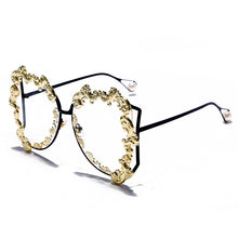 Carica l&#39;immagine nel visualizzatore di Gallery, Ladies Retro Sunglasses Big Brand Designer Uv400 Glasses Female Gradient Black Shadow  Glasses