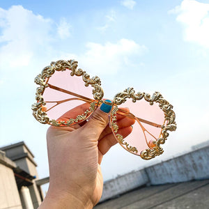 Ladies Retro Sunglasses Big Brand Designer Uv400 Glasses Female Gradient Black Shadow  Glasses