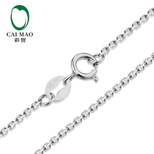 Ladies Solid 18k/750 White Gold Chain Necklace 18 About 45cm