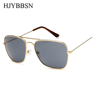 Ladies Square Sunglasses Women men sun glasses mirror Sun Glasses For Woman men Gold Metal Frame Eyewear Female Shades